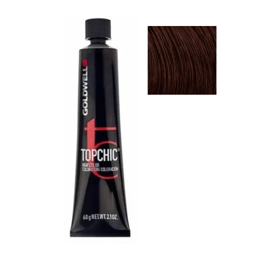 Стойкая профессиональная краска для волос - Goldwell Topchic Hair Color Coloration 6NRV (Темный блонд с красно-фиолетовым сиянием)